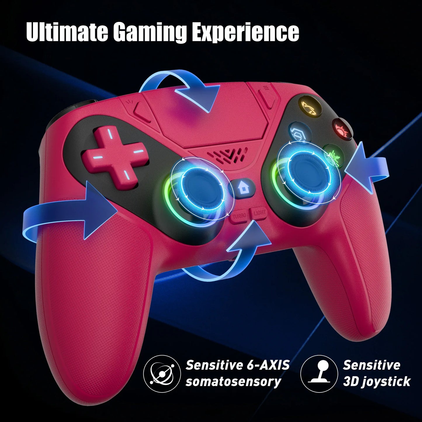Manette Gamer Sans Fil – Compatibilité PS5&PC,Turbo & Confort Pro.