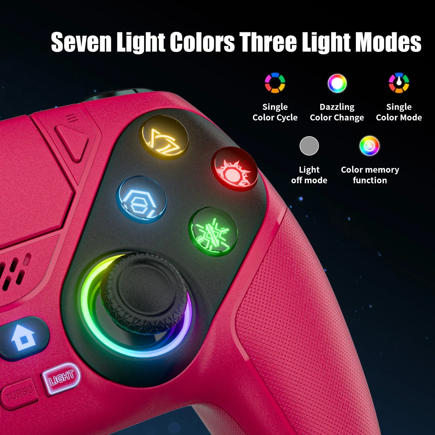Manette Gamer Sans Fil – Compatibilité PS5&PC,Turbo & Confort Pro.