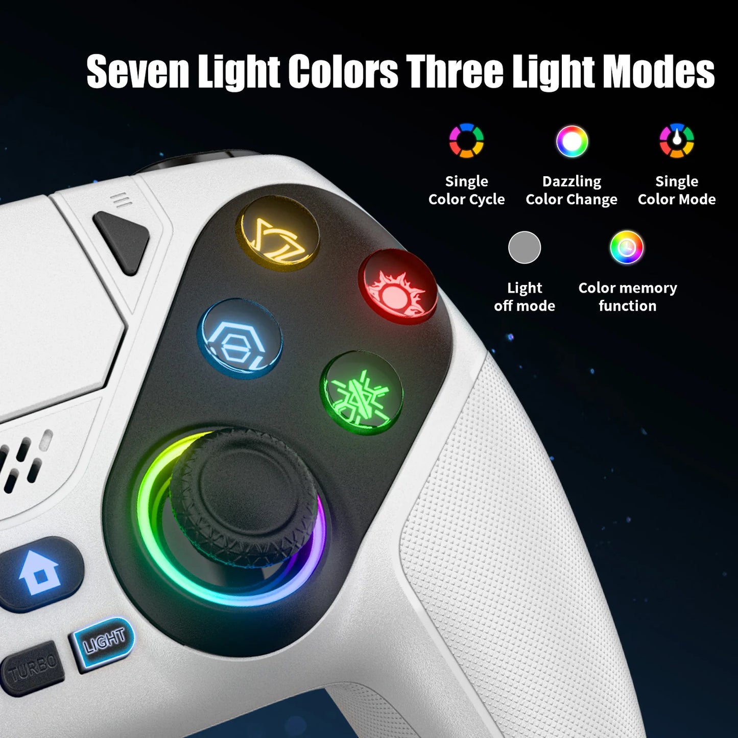 Manette Gamer Sans Fil – Compatibilité PS5 & PC,Turbo & Confort Pro.