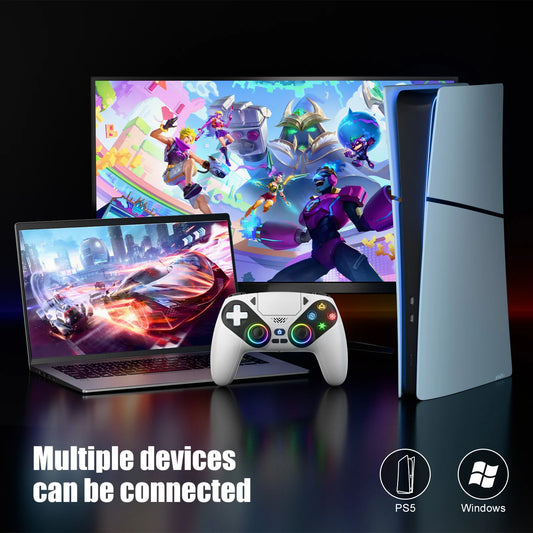 Manette Gamer Sans Fil – Compatibilité PS5 & PC,Turbo & Confort Pro.