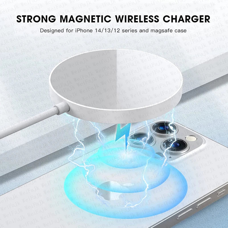 Chargeur sans fil Apple pour iPhone 14/13/12/11/15/16 Pro Max, Mini, X, XS, XR Plus – Charge rapide