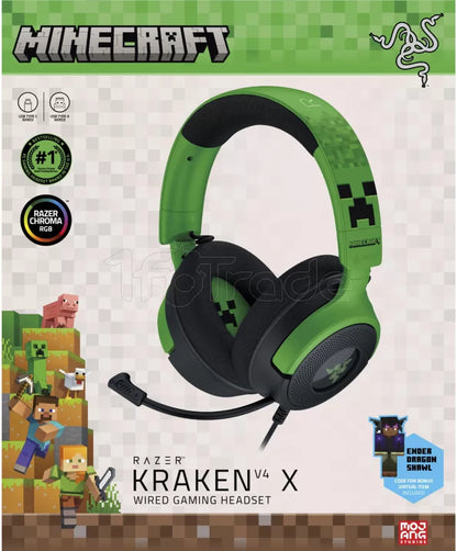 Casque Gamer Kraken V4 X Minecraft -Distribué par Shooply.fr